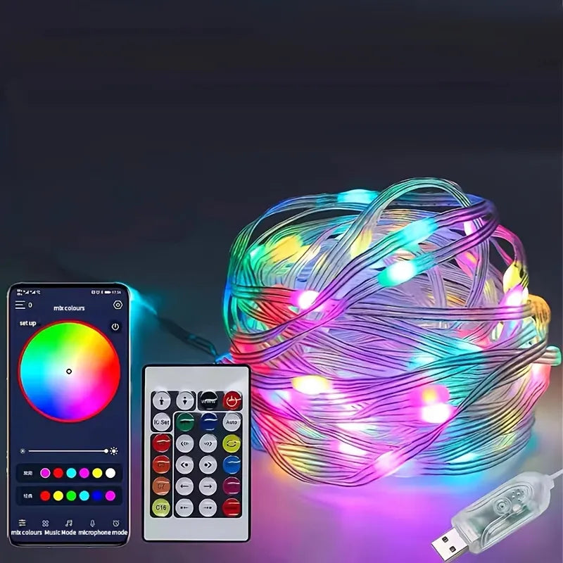 LUCES SMART NAVIDAD RGB USB 10 Metros