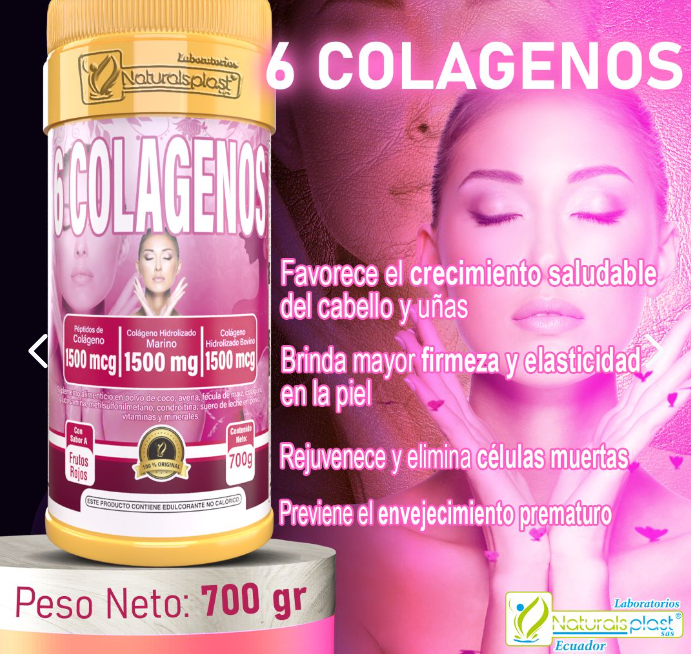 COLAGENO HIDROLIZADO DE FRUTOS ROJOS  "NATURALS PLAST" 700 GR